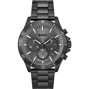 Hugo Boss Men’s Quartz Black Stainless Steel Black Dial 45mm Watch 1514058