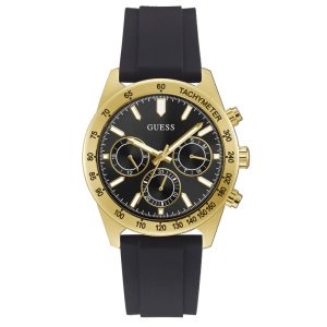 Guess Men’s Quartz Black Silicone Strap Black Dial 42mm Watch GW0332G2