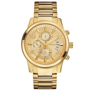 Guess Men’s Quartz Gold Stainless Steel Gold Dial 44mm Watch W0075G5