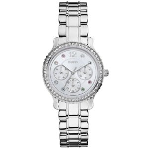 Guess Women’s Quartz Silver Stainless Steel Silver Dial 35mm Watch W0305L1