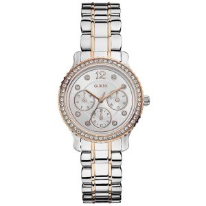 Guess Women’s Quartz Two Tone Stainless Steel Silver Dial 35mm Watch W0305L3