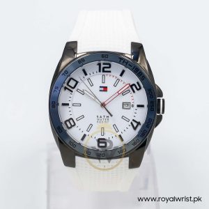 Tommy Hilfiger Men’s Quartz White Silicone Strap White Dial 42mm Watch 1790882