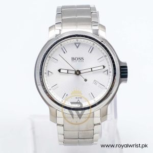 Hugo Boss Men’s Quartz Silver Stainless Steel White Dial 42mm Watch 1512102