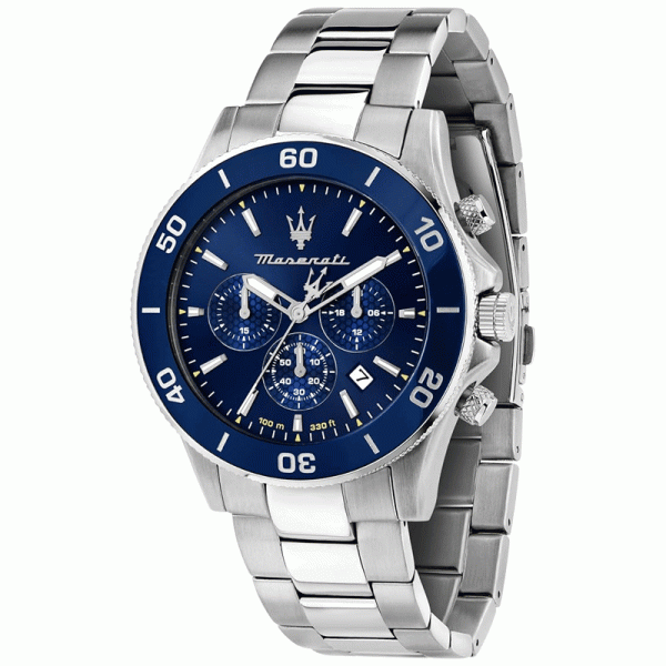 Maserati Men’s Quartz Silver Stainless Steel Blue Dial 43mm Watch R8873600002