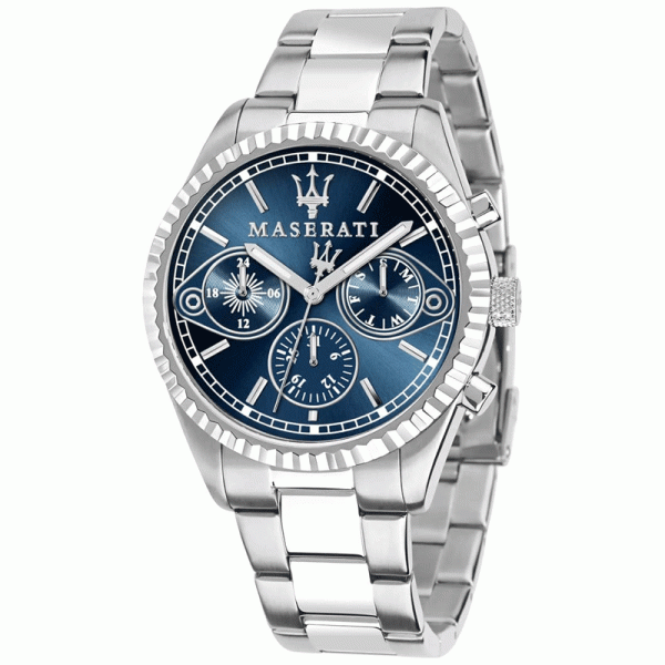 Maserati Men’s Quartz Silver Stainless Steel Blue Dial 43mm Watch R8853100013