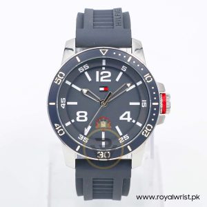 Tommy Hilfiger Men’s Quartz Grey Silicone Strap Grey Dial 42mm Watch 1790849