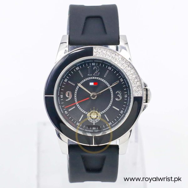 Tommy Hilfiger Women’s Quartz Black Silicone Strap Black Dial 39mm Watch 1780972