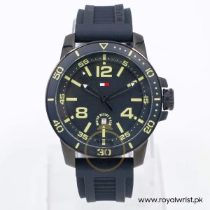 Tommy Hilfiger Men’s Quartz Black Silicone Strap Black Dial 42mm Watch 1790847