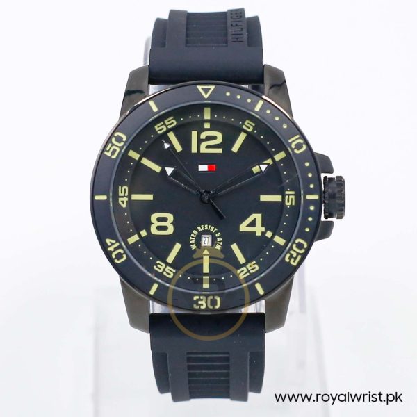 Tommy Hilfiger Men’s Quartz Black Silicone Strap Black Dial 42mm Watch 1790847