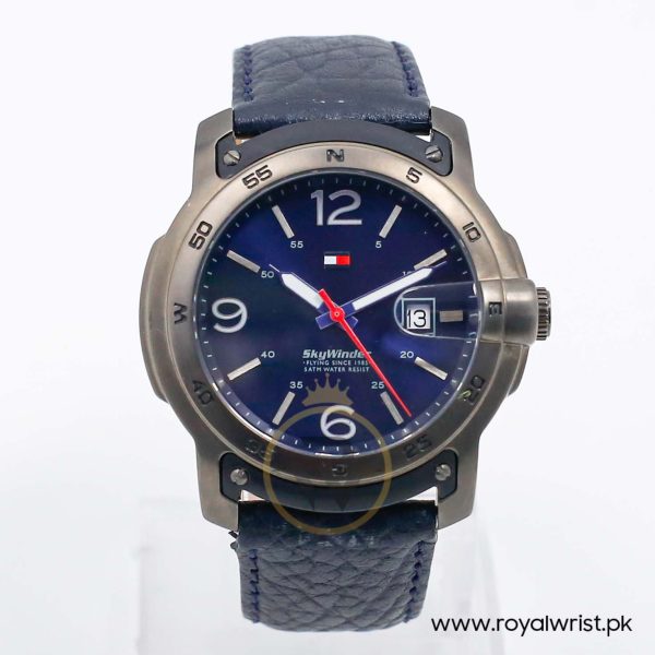 Tommy Hilfiger Men’s Quartz Dark Blue Leather Strap Blue Dial 48mm Watch 1790895