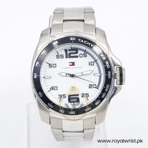 Tommy Hilfiger Men’s Quartz Silver Stainless Steel White Dial 46mm Watch 1790856