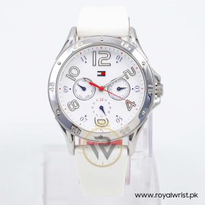 Tommy Hilfiger Women’s Quartz White Silicone Strap White Dial 40mm Watch 1781173