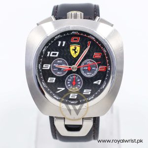 Ferrari Men’s Quartz Black Leather Strap Black Dial 50mm Watch 8306939