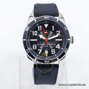 Tommy Hilfiger Men’s Quartz Black Silicone Strap Black Dial 42mm Watch 1790683