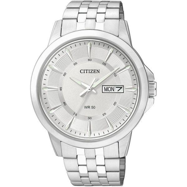 Citizen Men’s Quartz Silver Stainless Steel Silver Sunray Dial 41mm Watch BF2011-51A