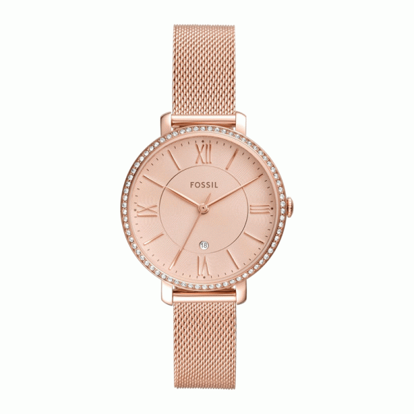 Fossil Women’s Quartz Rose Gold Stainless Steel Rose Gold Dial 36mm Watch ES4628 (Without Tag)