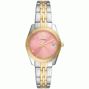 Fossil Women’s Quartz Two Tone Stainless Steel Pink Dial 32mm Watch ES5173 (Without Tag)