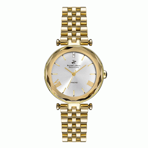 Beverly Hills Polo Club Women’s Quartz Gold Stainless Steel Grey Dial 34mm Watch BP3106X.130