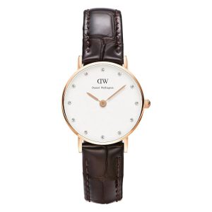 Daniel Wellington Women’s Quartz Brown Leather Strap White Dial 26mm Watch 0902DW