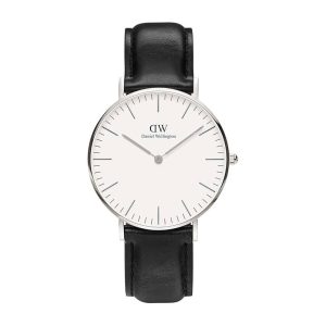 Daniel Wellington Women’s Quartz Black Leather Strap White Dial 36mm Watch 0508DW