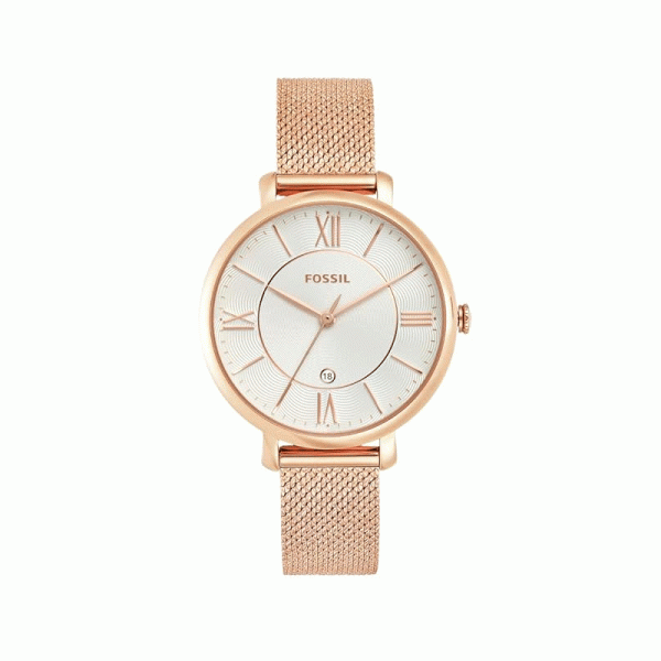 Fossil Women’s Quartz Rose Gold Stainless Steel White Dial 36mm Watch ES4352 (Without Tag)