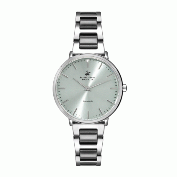 Beverly Hills Polo Club Women’s Quartz Silver Stainless Steel Sky Green Dial 35mm Watch BP3097C.360