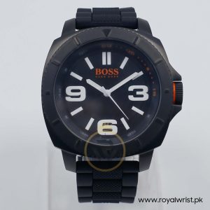 Hugo Boss Men’s Quartz Black Silicone Strap Black Dial 50mm Watch 1513106/1