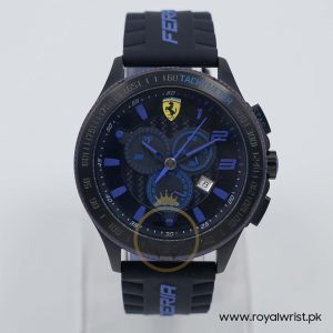 Ferrari Men’s Quartz Black Silicone Strap Black Dial 49mm Watch 0830256