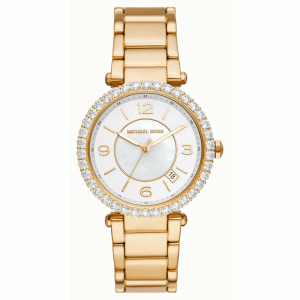 Michael Kors Women’s Quartz Gold Stainless Steel White Dial 38mm Watch MK4693