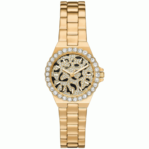 Michael Kors Women’s Quartz Gold Stainless Steel Black & Gold Dial 30mm Watch MK7394