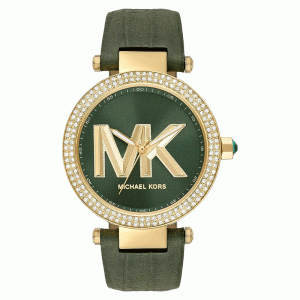 Michael Kors Women’s Quartz Green Leather Strap Green Dial 39mm Watch MK4724