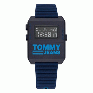 Tommy Hilfiger Men’s Digital Blue Silicone Strap Blue Dial 35mm Watch 1791677