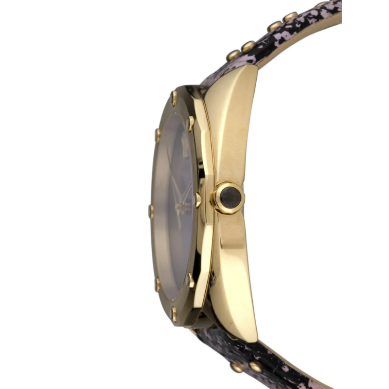 Versace Women’s Quartz Swiss Made Purple & Black Leather Strap Purple Dial 38mm Watch VEBM00218 - Image 2