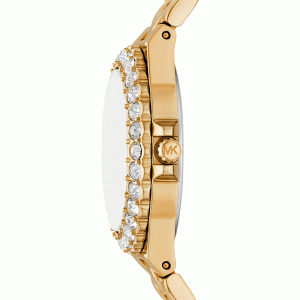 Michael Kors Women’s Quartz Gold Stainless Steel Black & Gold Dial 30mm Watch MK7394