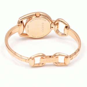 Gucci Women’s Swiss Made Quartz Rose Gold Stainless Steel Black Dial 28mm Watch YA139507