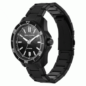 Armani Exchange Men’s Quartz Black Stainless Steel Grey Dial 44mm Watch AX1952