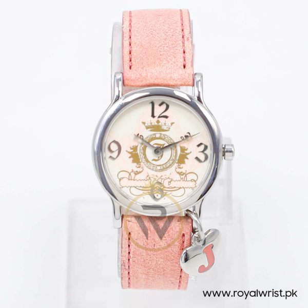 Juicy Couture Women’s Quartz Light Pink Leather Strap Pink & Cream Dial 32mm Watch JC223140129