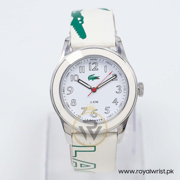 Lacoste Women’s Quartz White & Green Leather Strap White Dial 38mm Watch 2000518