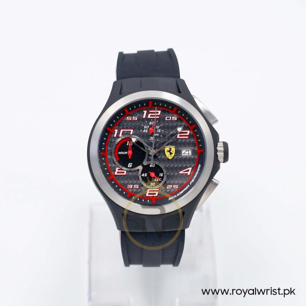 Ferrari Men’s Quartz Black Silicone Strap Black Dial 44mm Watch 830015