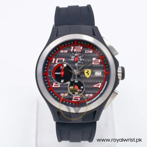 Ferrari Men’s Quartz Black Silicone Strap Black Dial 44mm Watch 830015