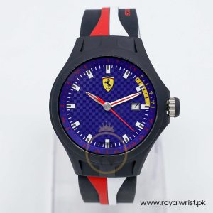 Ferrari Men’s Quartz Multi-Color Silicone Strap Blue Dial 44mm Watch 830010