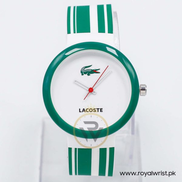 Lacoste Women’s/Kid’s Quartz White & Green Silicone Strap White Dial 40mm Watch 2010538