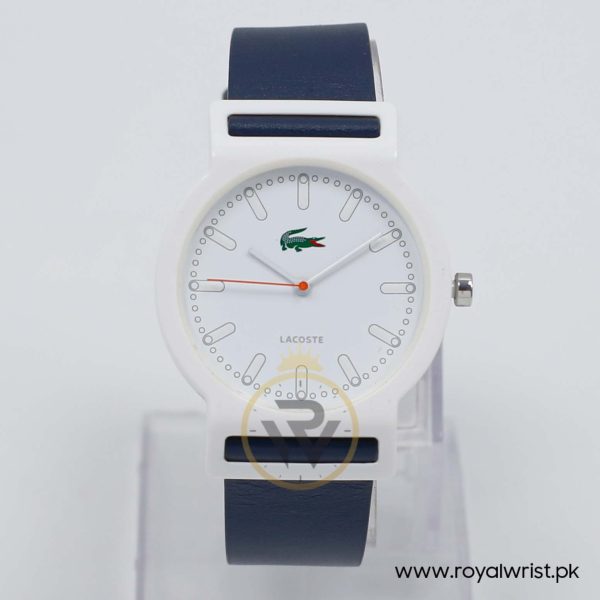 Lacoste Women’s Quartz Navy Blue Leather Strap White Dial 39mm Watch 2010484