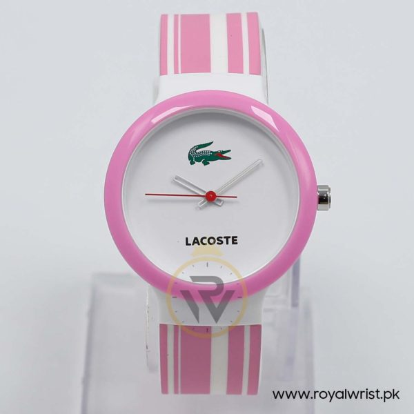 Lacoste Women’s/Kid’s Quartz Light Purple & White Silicone Strap White Dial 40mm Watch 2010540