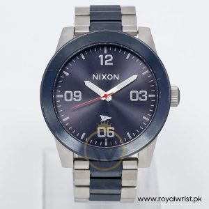 Nixon Men’s Quartz Two Tone Stainless Steel Blue Dial 48mm Watch A3468522