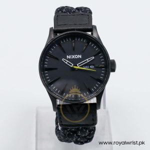 Nixon Men’s Quartz Black Nylon Strap Black Dial 42mm Watch A1051941