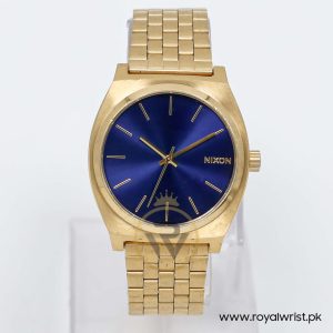 Nixon Men’s Quartz Gold Stainless Steel Blue Dial 38mm Watch A0451931