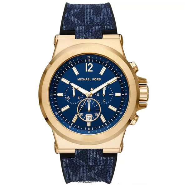 Michael Kors Men’s Quartz Blue Leather Strap Blue Dial 48mm Watch MK8936