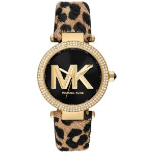 Michael Kors Women’s Quartz Animal Print Leather Strap Black Dial 39mm Watch MK4723