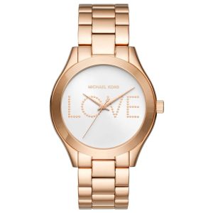 Michael Kors Women’s Quartz Rose Gold Stainless Steel White Dial 42mm Watch MK3804